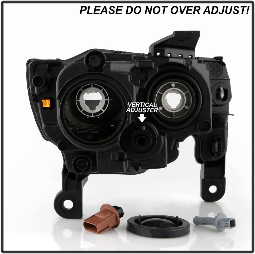 Black Housing Projector Headlights Pair Left+Right B98461