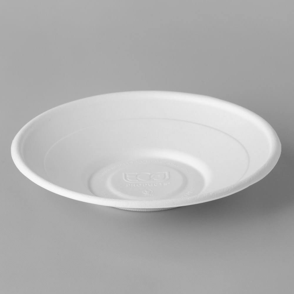 16 oz. White Compostable Sugarcane Noodle Bowl O159