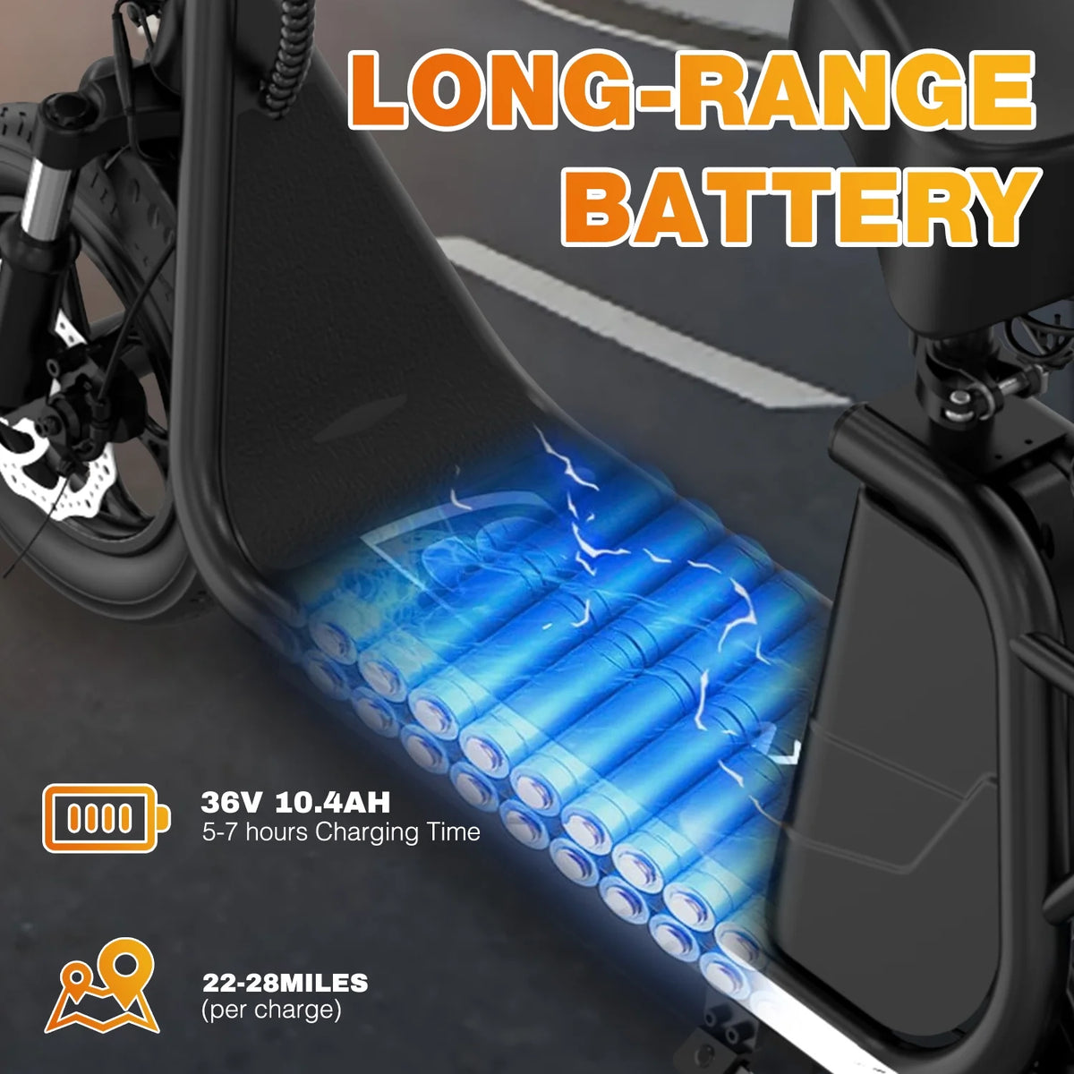 Electric Scooter with Seat O84801