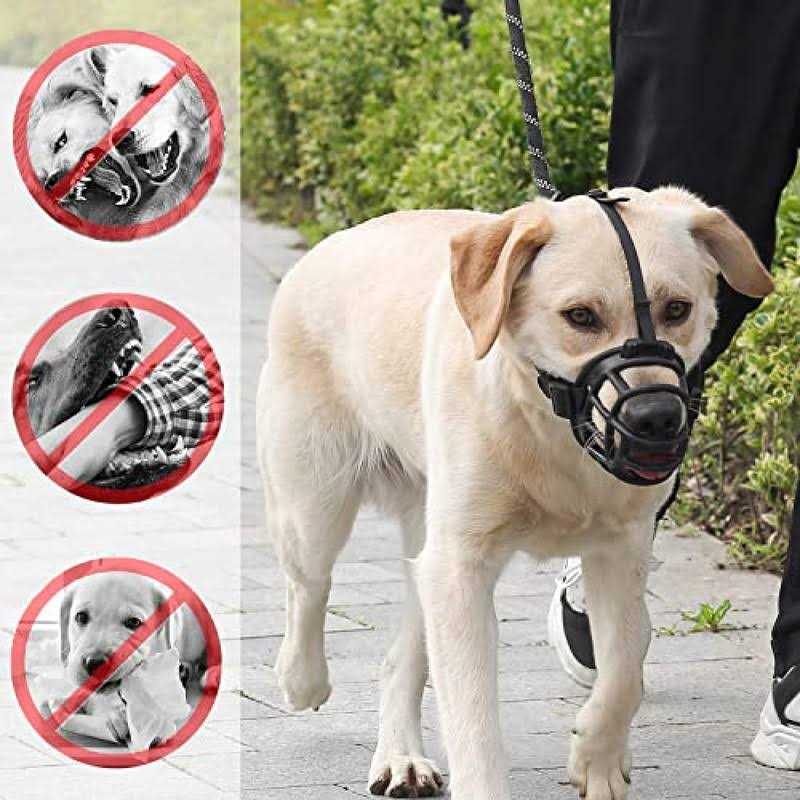 3pcs Silicone Dog Muzzle Anti Barking Chewing Adjustable F85055