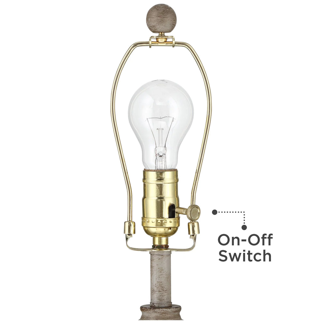 Set of 2 Beige Wood Table Lamps S266