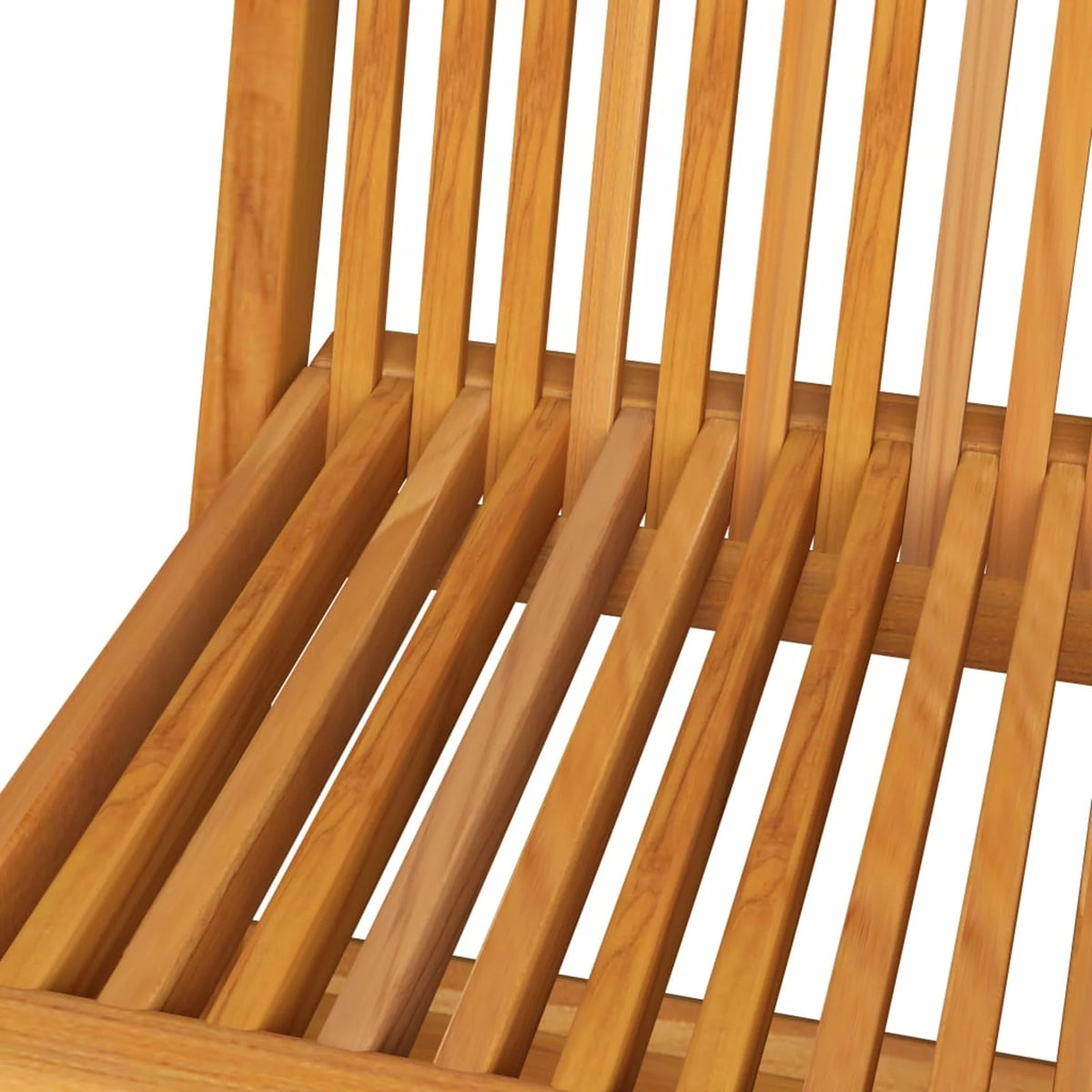 Set of 2 Gray Cushion Teak Wood Foldable Outdoor Dining Chair H73889