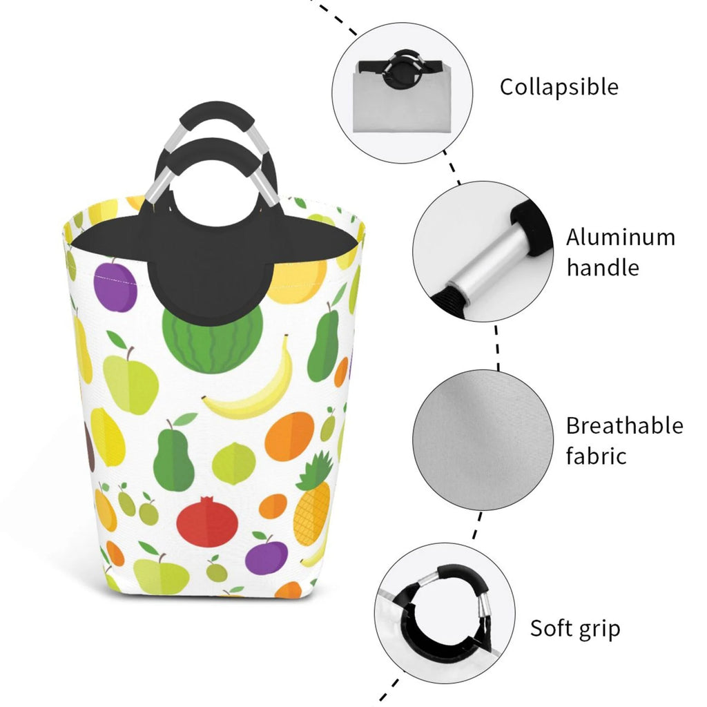 Lime Avocado Lemon Rectangular Collapsible Laundry Basket with Handles C143456