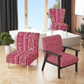 Purple and Gold Striped Pattern Upholstered Accent Chair R7941