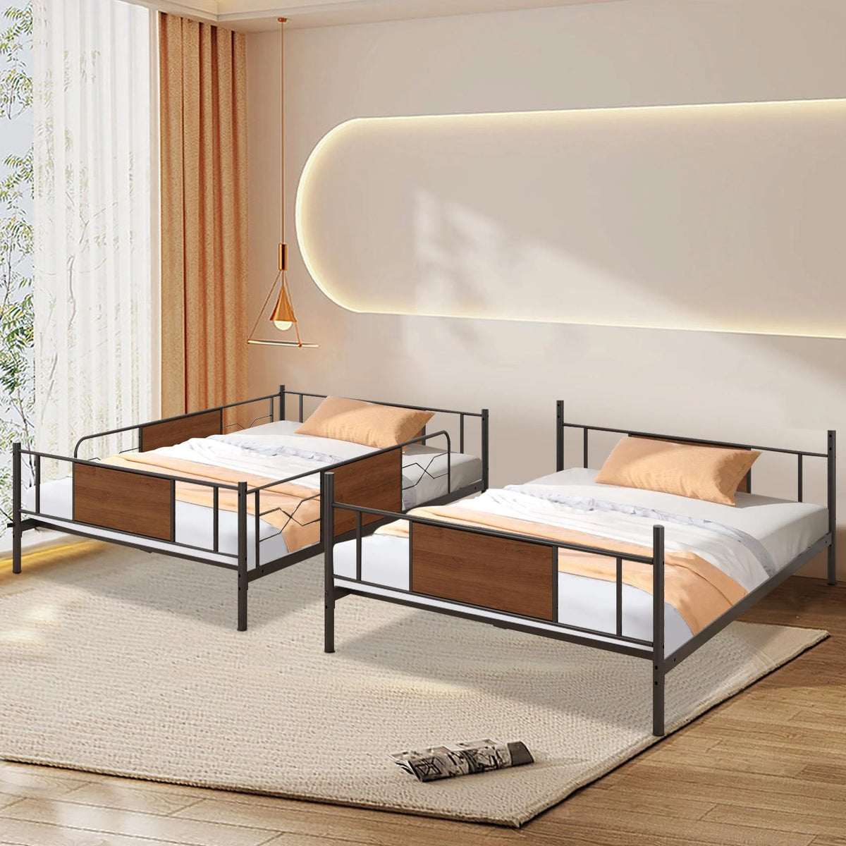 Full over Full Metal Bunk Beds J5968