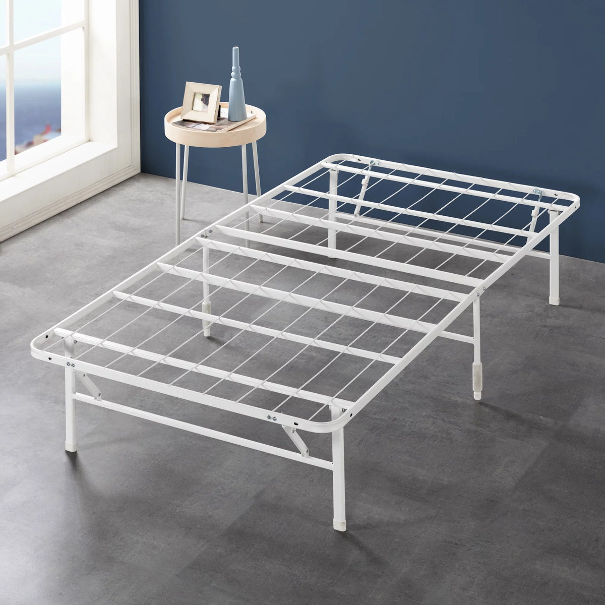 14" White Metal Mattress Foundation, Narrow Twin H5778