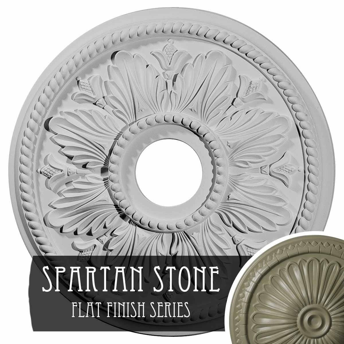 Edinburgh Ceiling Medallion Hand-Painted Spartan Stone W34506