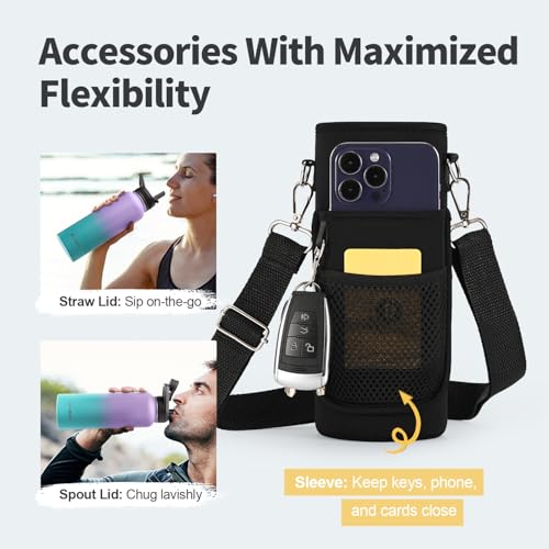 64 oz Insulated Stainless Steel Water Bottle with Straw G823708