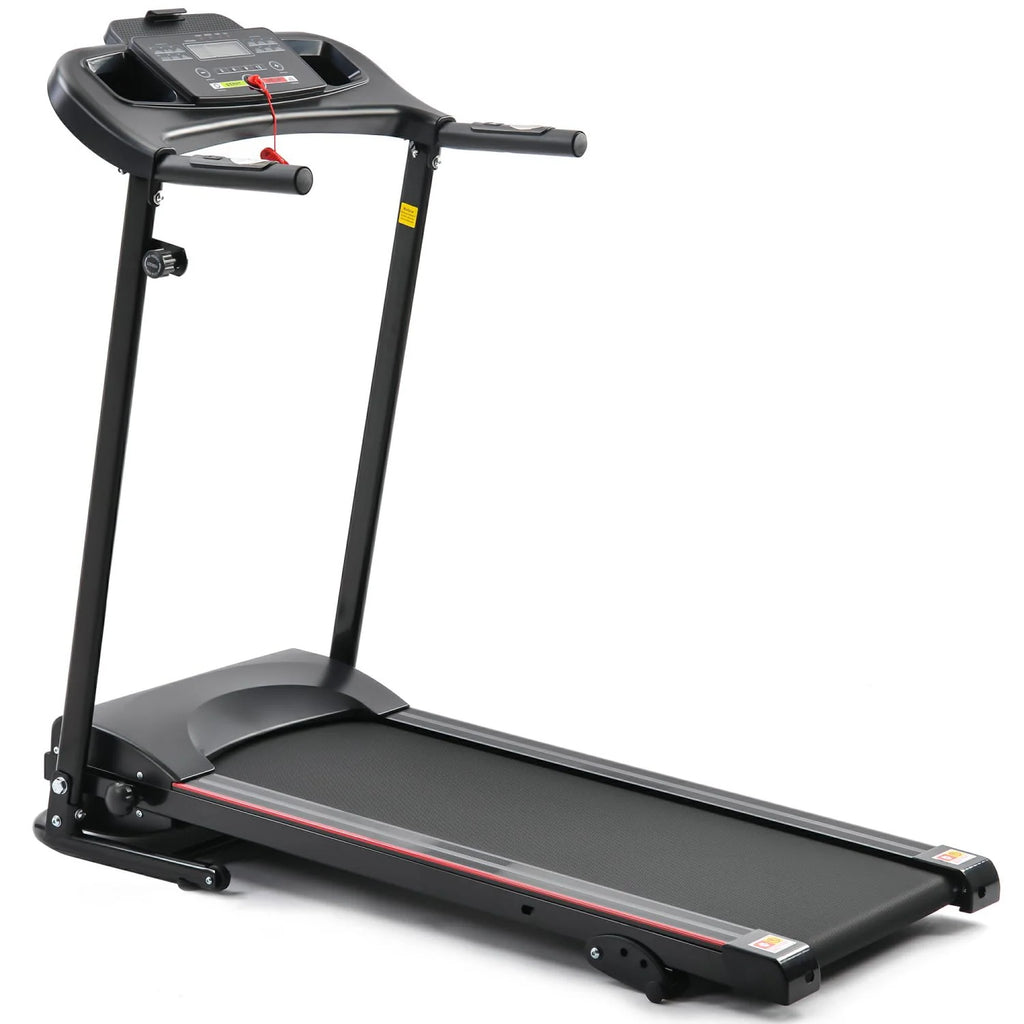 Foldable Electric Treadmill Black with 3 Manual Inclines X728