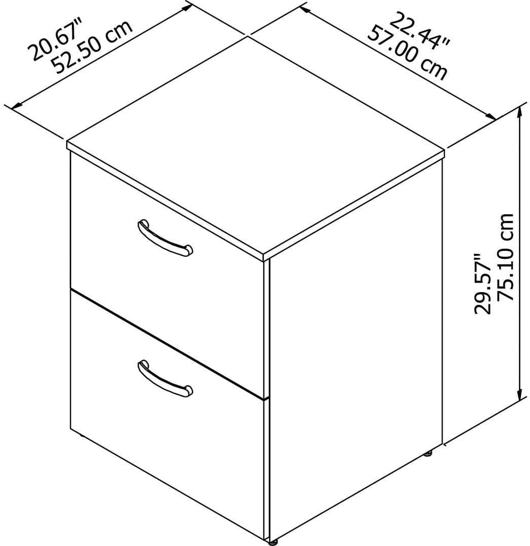 2 Drawer Mobile File Cabinet V7253