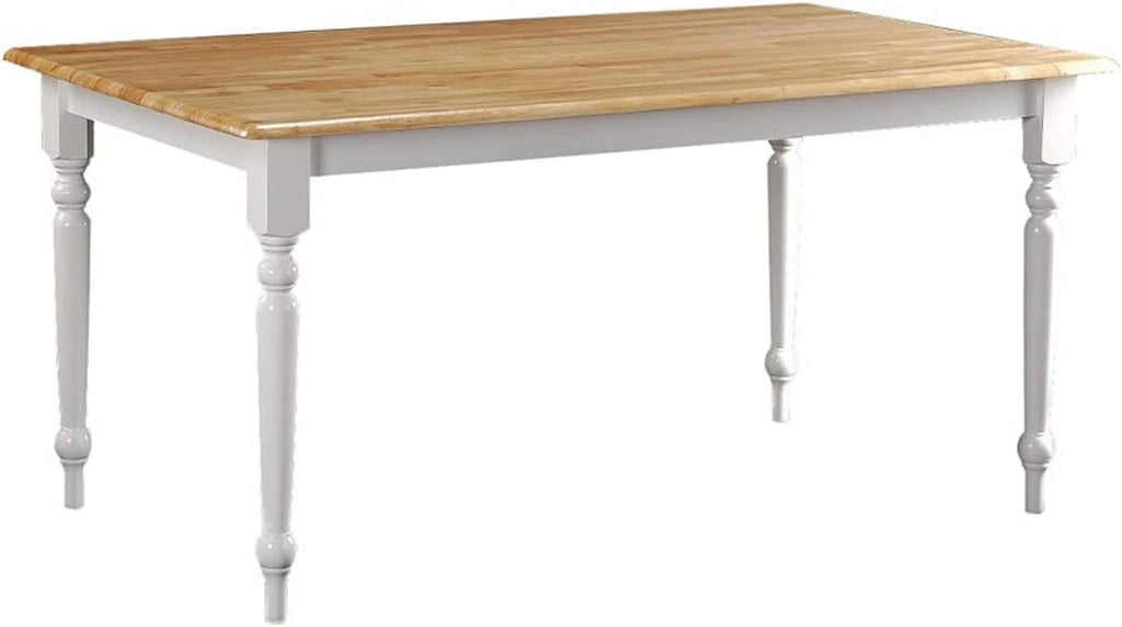 Rectangular Wooden Dining Table with Turned Legs K607