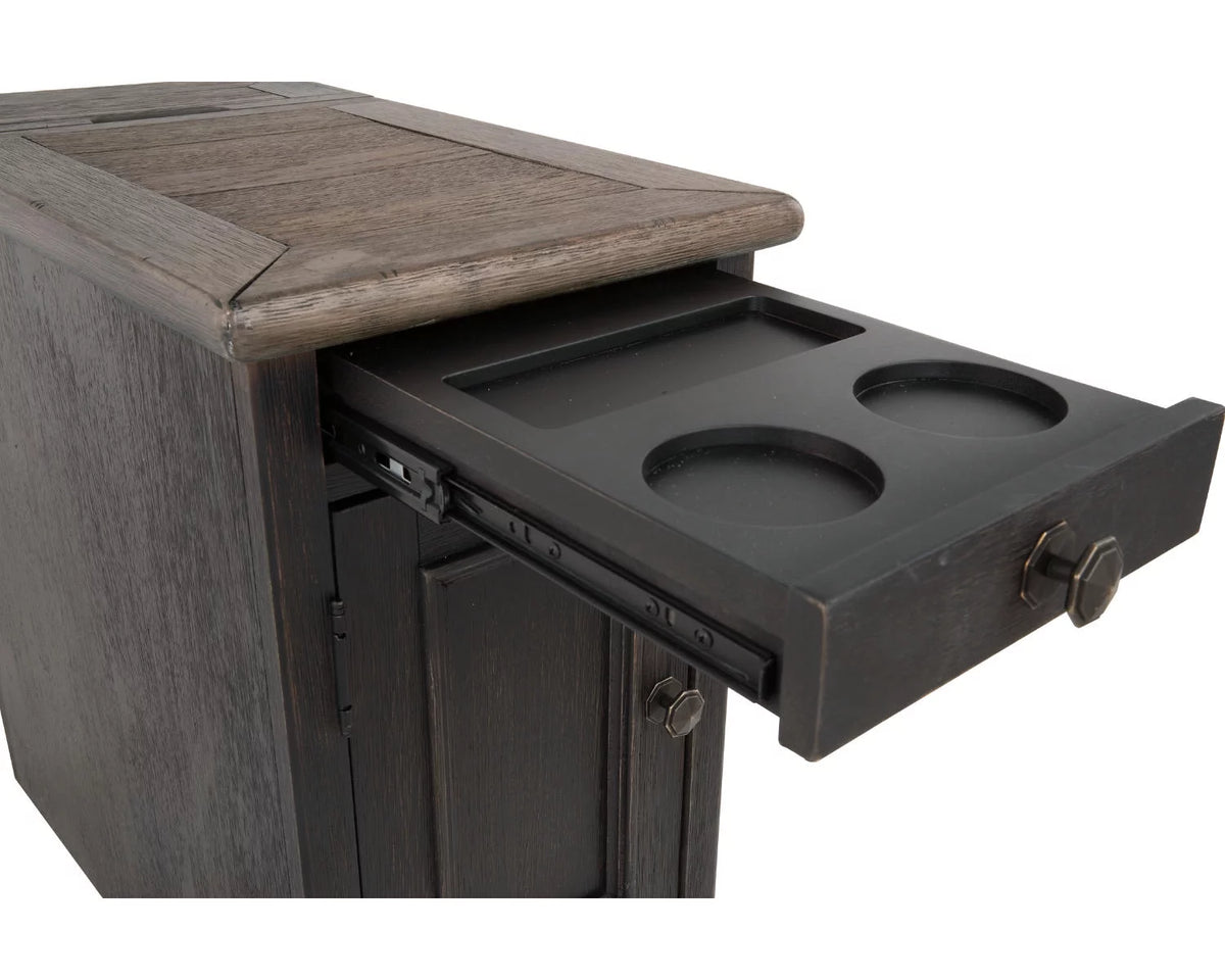 Chairside End Table with USB Ports & Outlets C350890