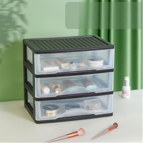 Medium 4 Drawer Clear Stacking Desktop Organizer O9151