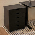 White 5 Drawer File Cabinet with Casters G842173