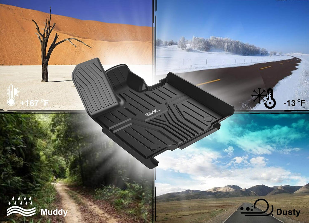 Black TPE All Weather Floor Mats Full Set B292