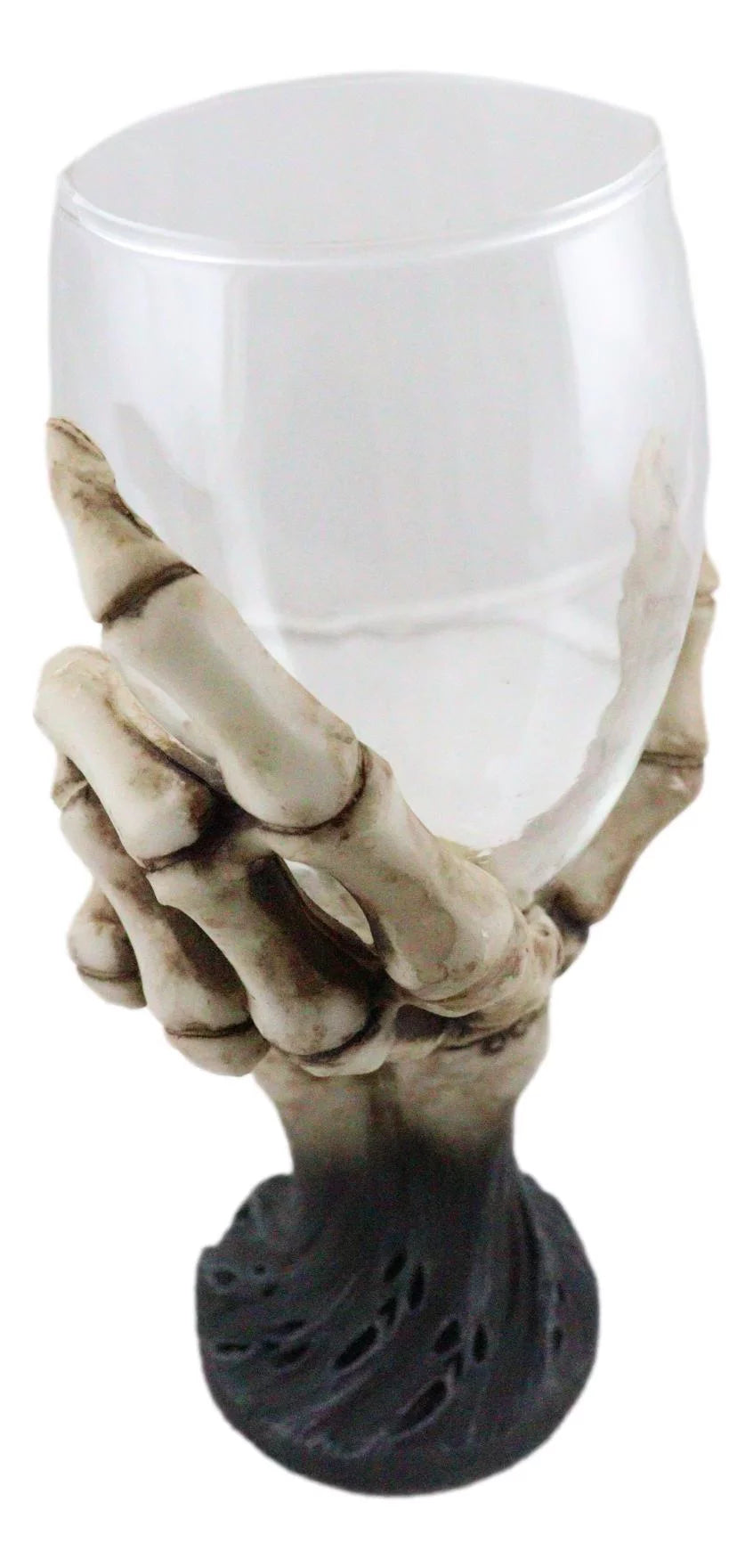 Gothic Skeleton Hand Wine Goblet Glass Chalice U41697