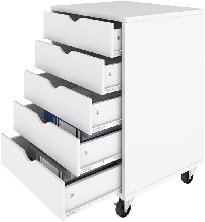 5 Drawer Black Storage Cabinet U7585