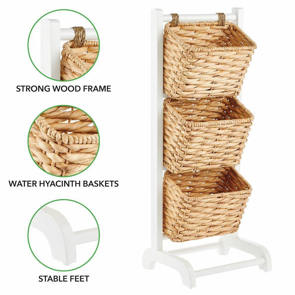 Standing Storage Basket Stand with 3 Baskets P702937