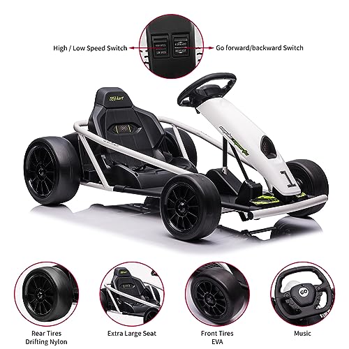 24V Kids Go Kart 300W*2 Motors 9Ah Battery 8.1MPH Ride On Toy P589736