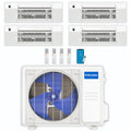 39,000 BTU 4 Zone Ceiling Cassette Ductless Air Conditioner and Heat Pump X705320
