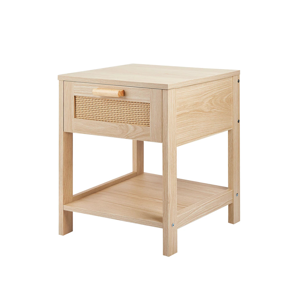 Rattan Drawer Nightstand with Storage I51958