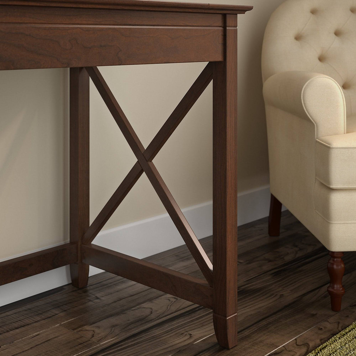 48-Inch Writing Desk with Lateral File Cabinet G38444