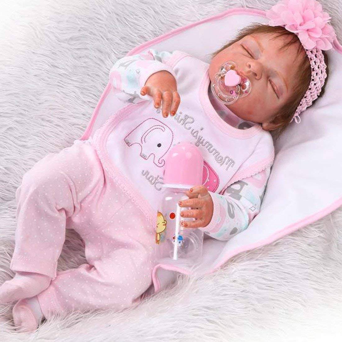 Full Body Silicone Vinyl Reborn Baby Girl Doll T742252