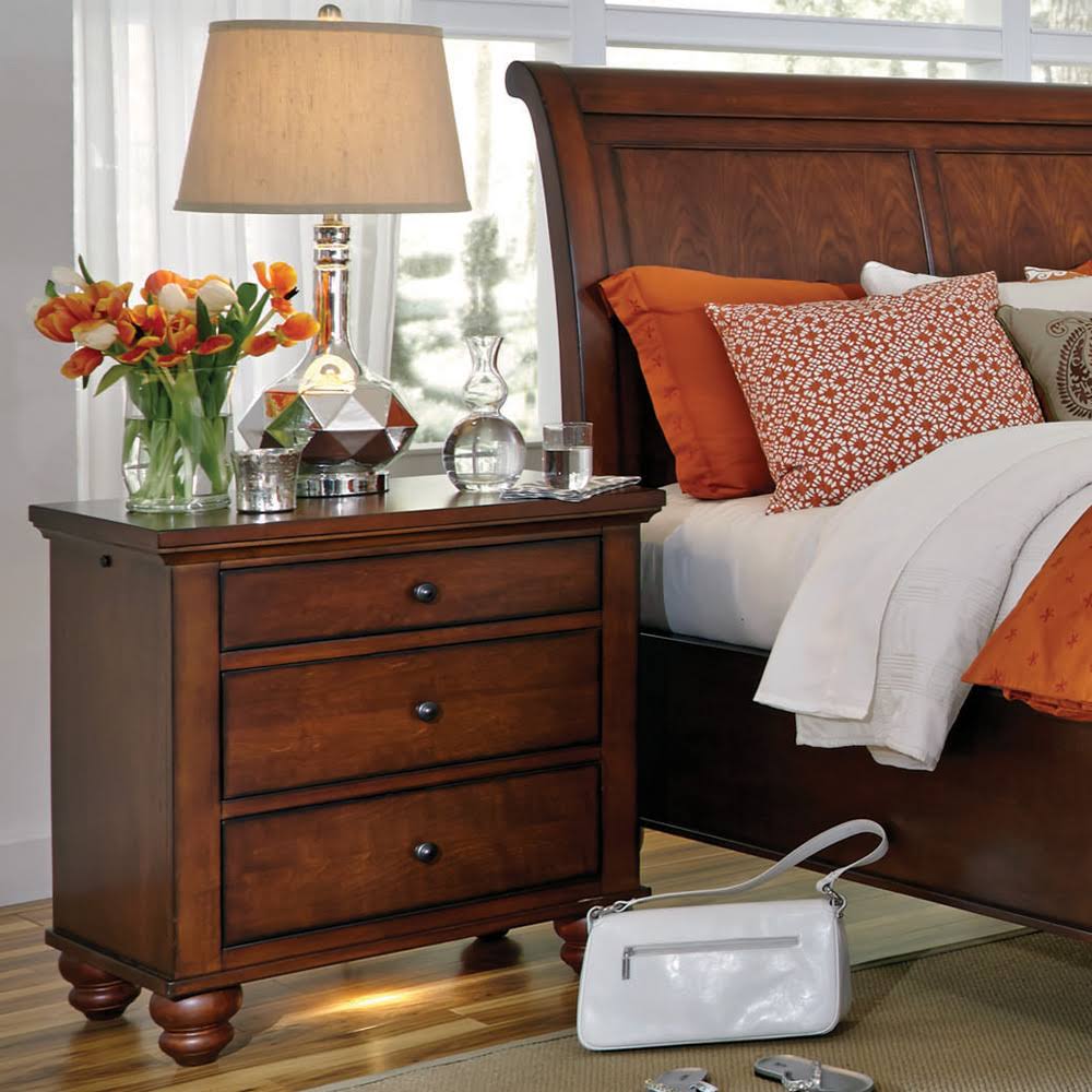 Brown Cherry Nightstand D8196