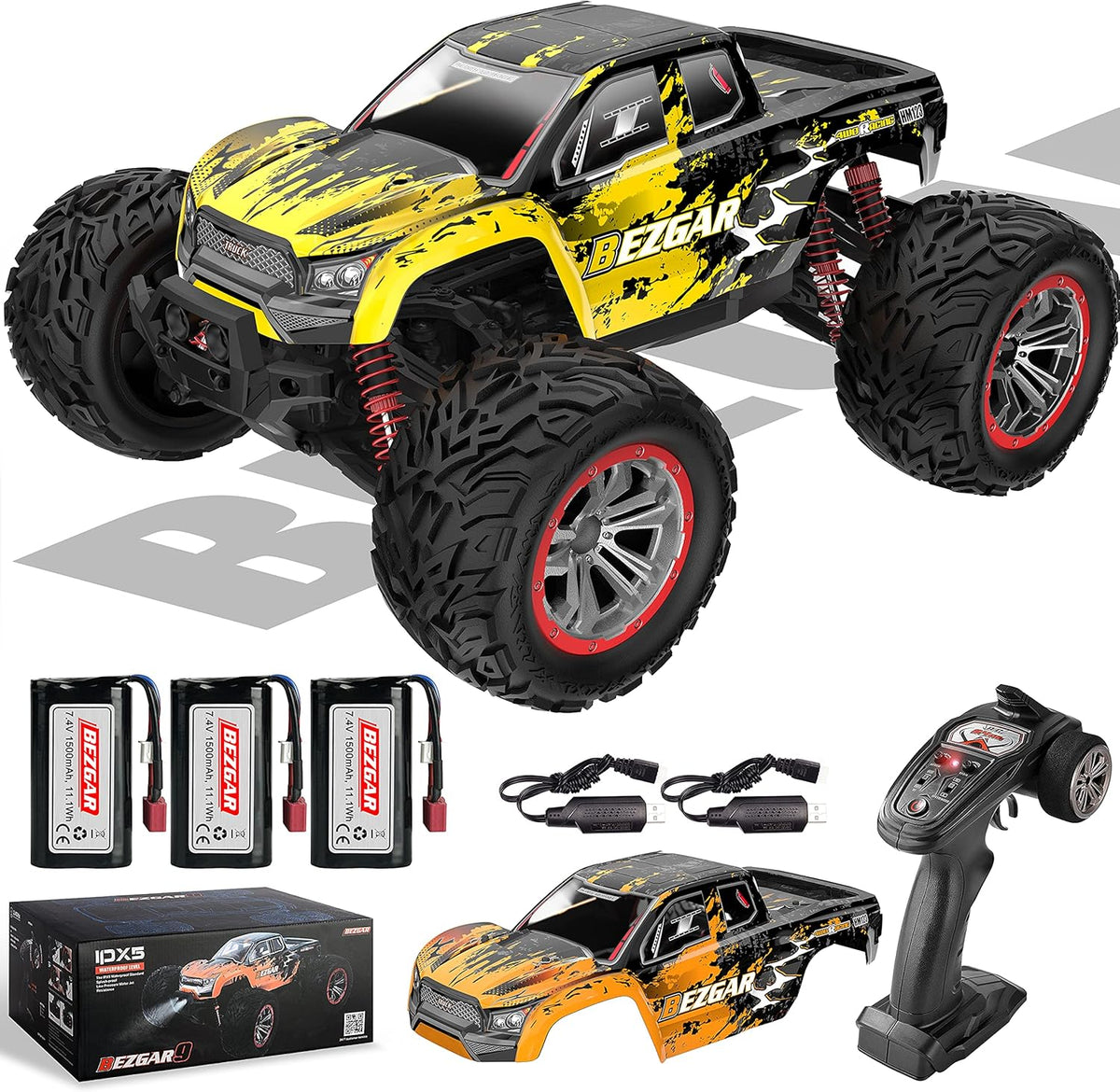 1:12 Scale 4WD High Speed RC Truck with 3 Rechargeable Batteries K614