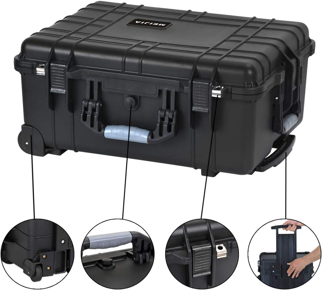 Waterproof Rolling Camera Case with Foam Insert R631
