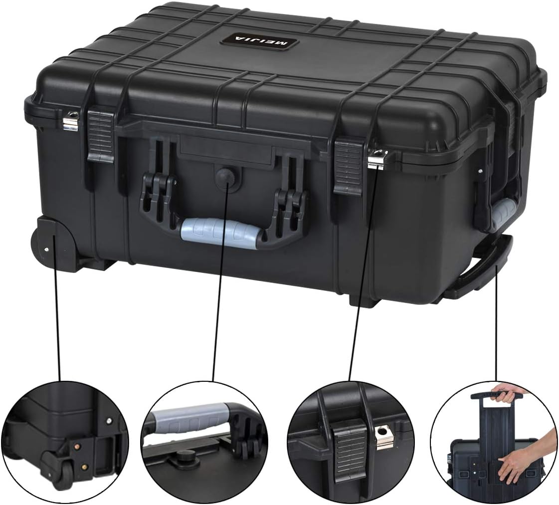 Waterproof Rolling Camera Case with Foam Insert R631