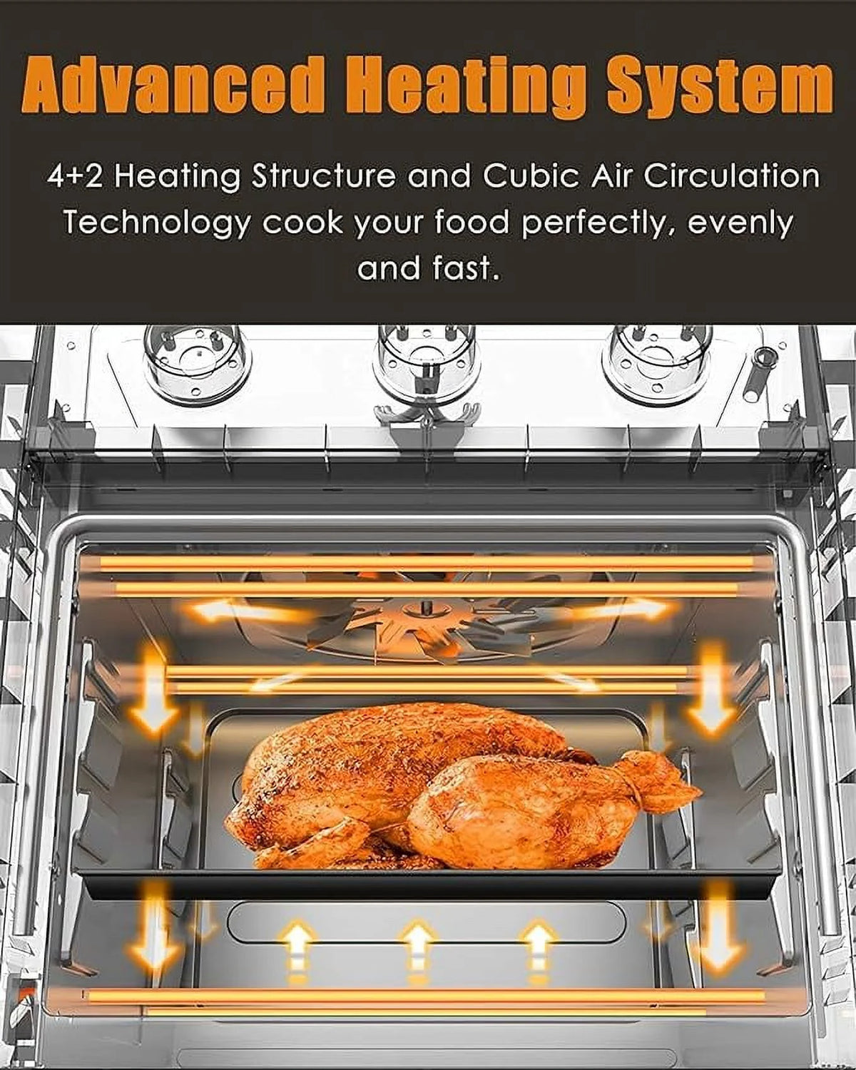 Air Fryer Toaster Oven 5 in 1 19 Quart GRAY U8236