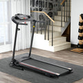 Foldable Electric Treadmill Black with 3 Manual Inclines X728
