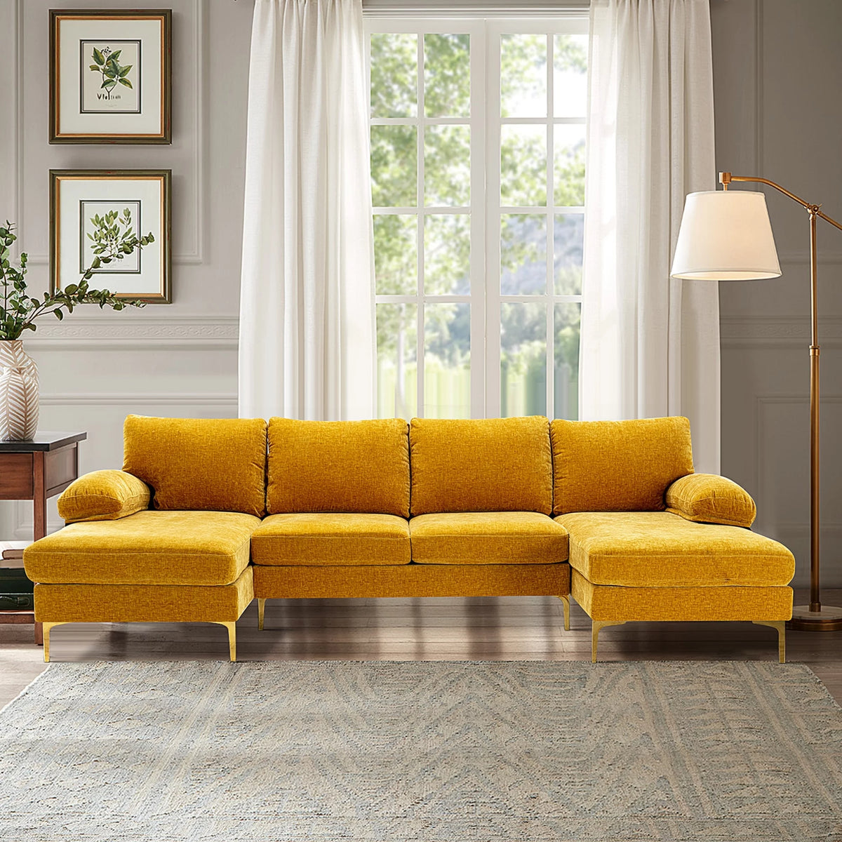 Green Fabric Modular Sectional Sofa M851243