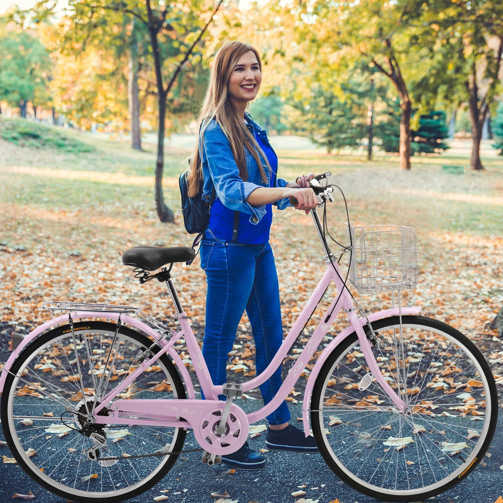 Pink 26in 7 Speed City Bike O36684