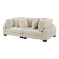 Beige Corduroy Loveseat E246