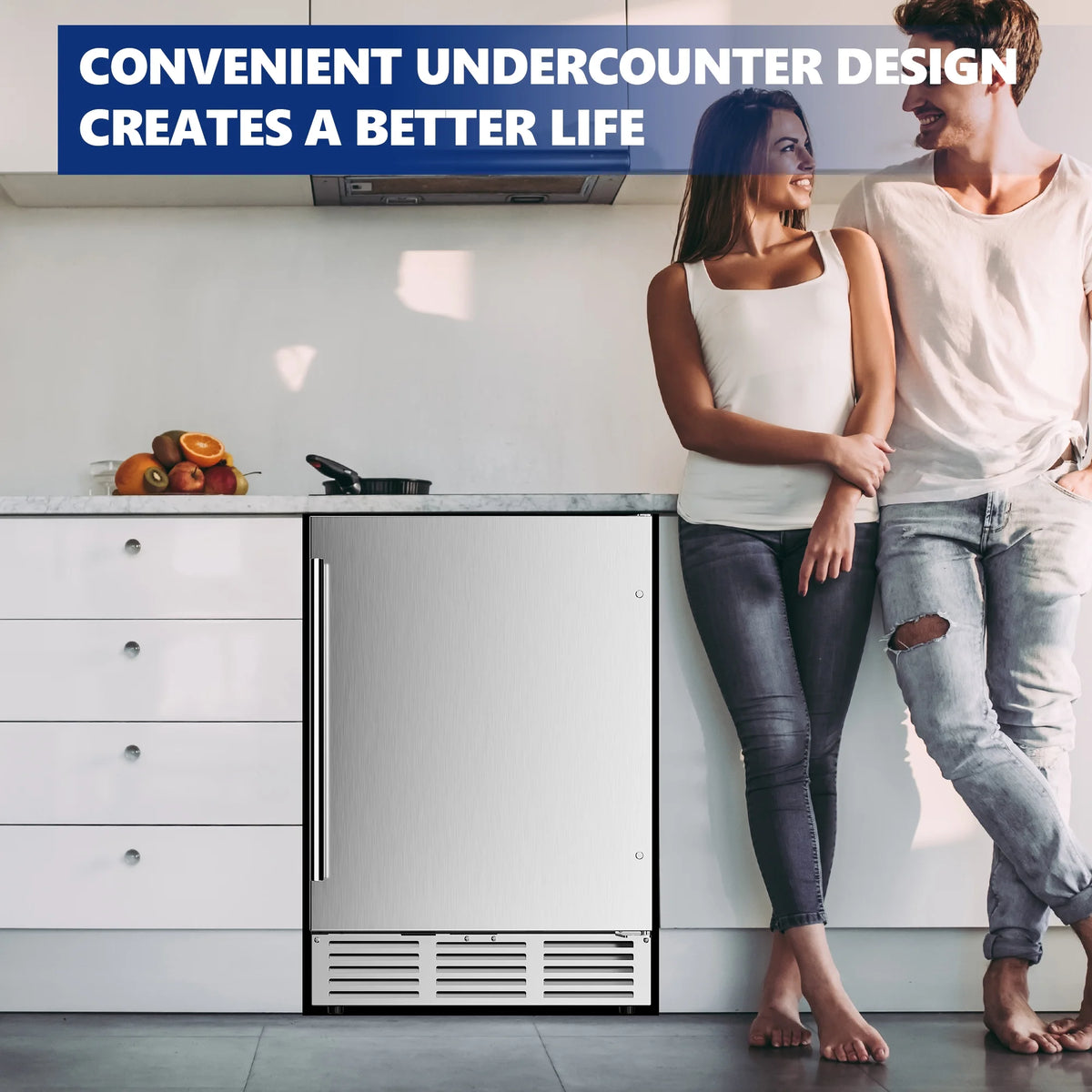 15 Under Counter Beer Fridge with Stainless Steel Door Y160080