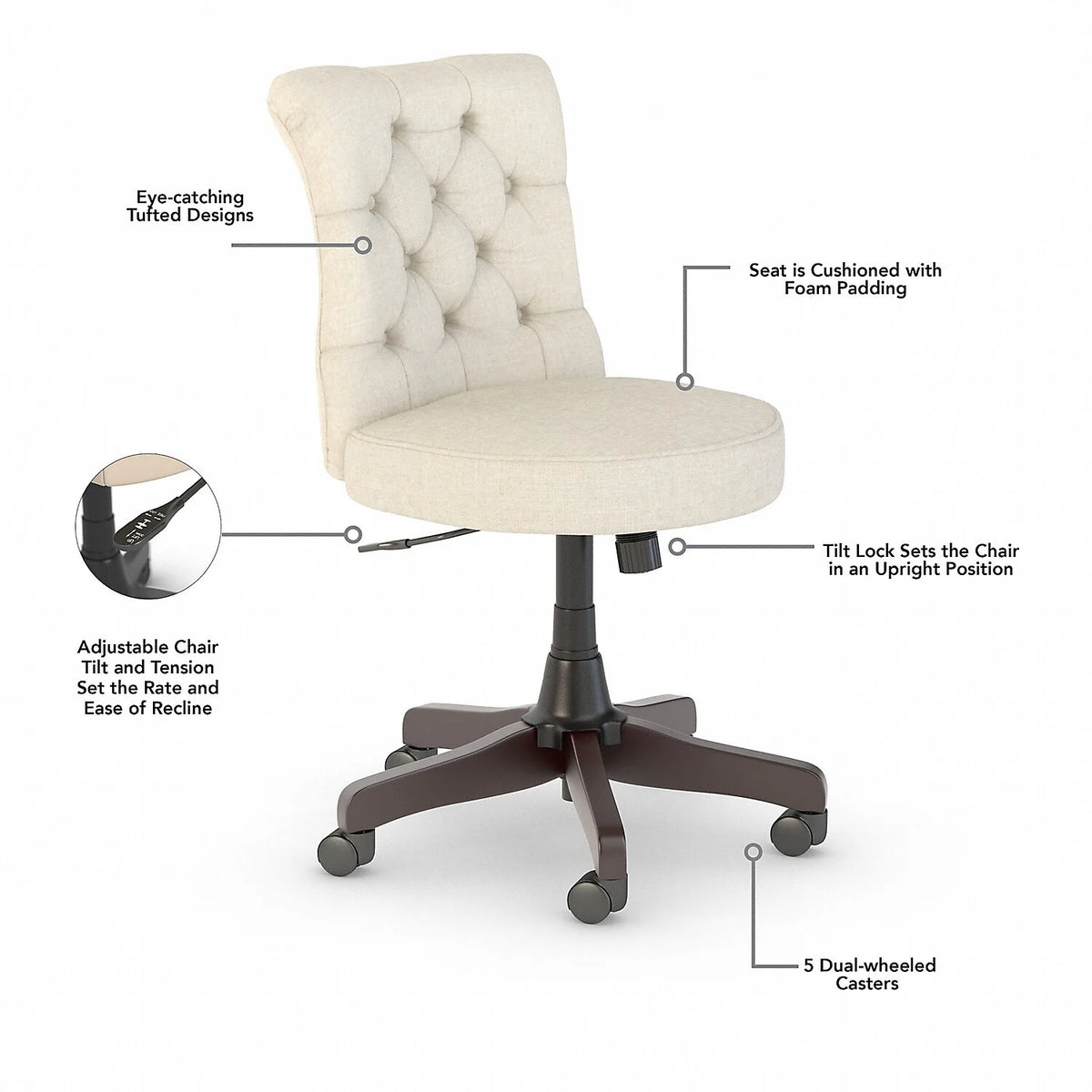 White Oak L-Shaped Desk and Chair Set H50607