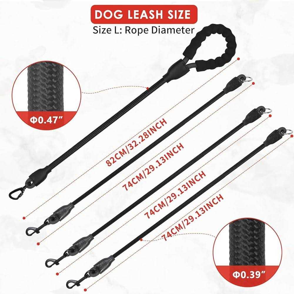 Heavy Duty 3 Way No Tangle Dog Leash with Padded Handle B5293