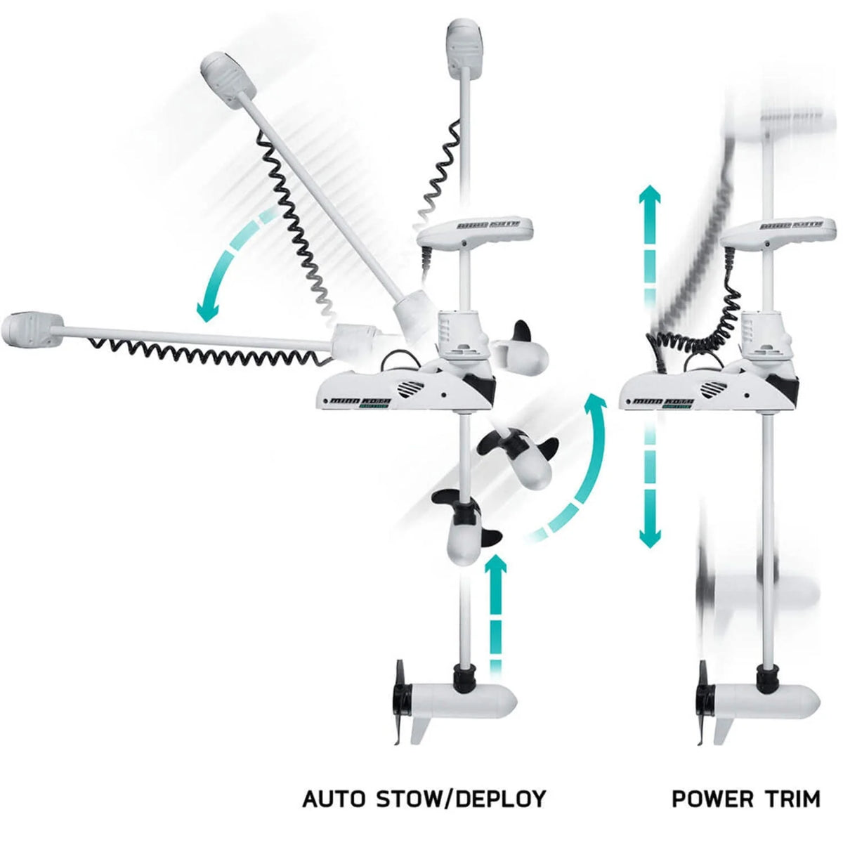 Salt Water Trolling Motor with 80 lb. Thrust, 54 Shaft, 24 Volts W822716