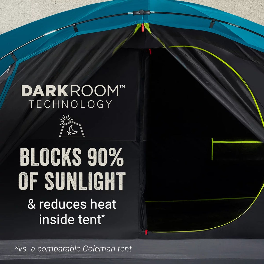 4-Person Dark Room Dome Camping Tent with Screen Room O556507
