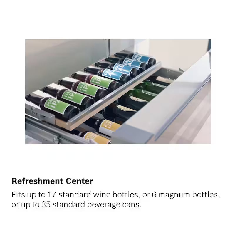 36 in. Counter Depth French Door Refrigerator with Beverage Cooler Drawer Z6357