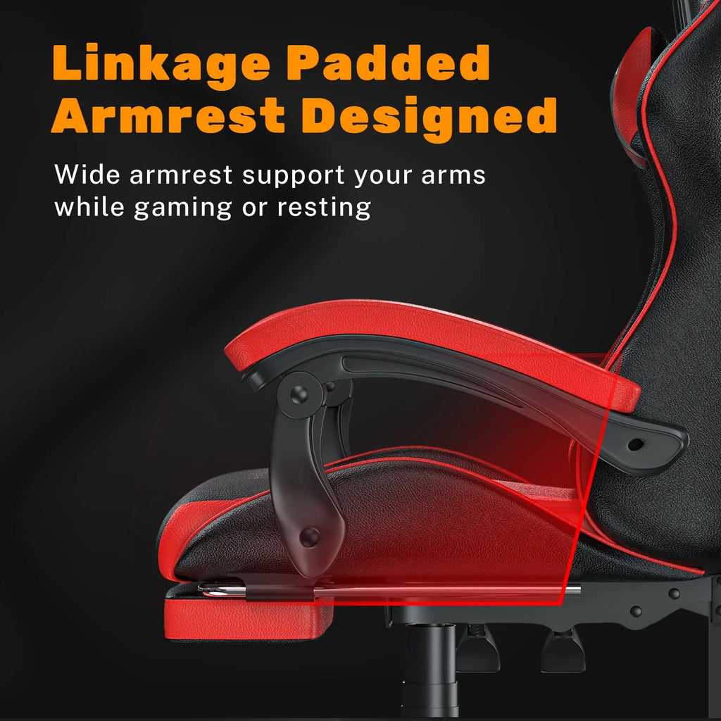 Pink Gaming Chair with Lumbar Support Height Adjustable I191264