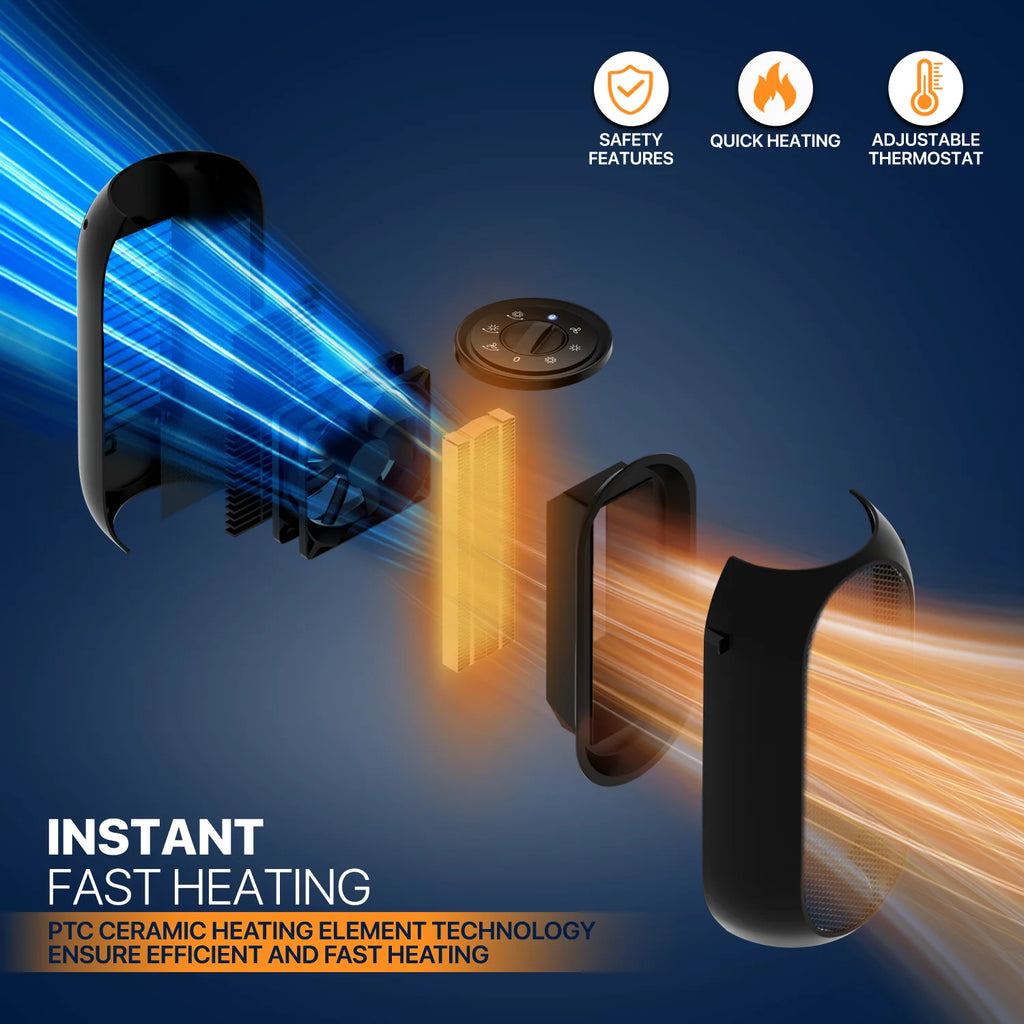 1200W PTC Portable Electric Space Heater H758261