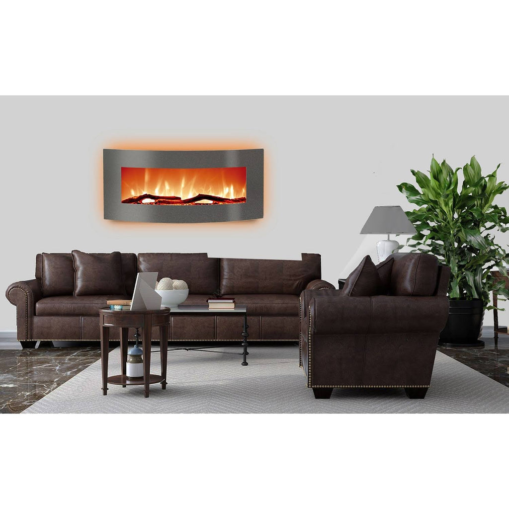 48 in. Curved Wall Mount Electric Fireplace B159010