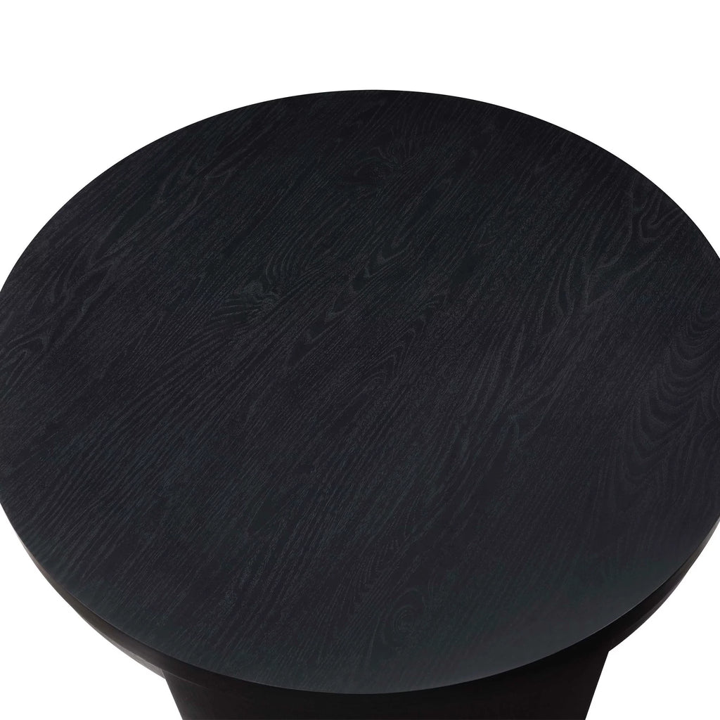 Round Black Coffee Table H476