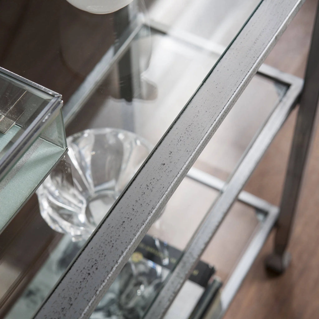 Metal Glass 3-Tier Console Table M224