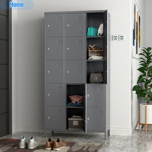 6 Doors Dark Grey Metal Lockers with Lock Z431850