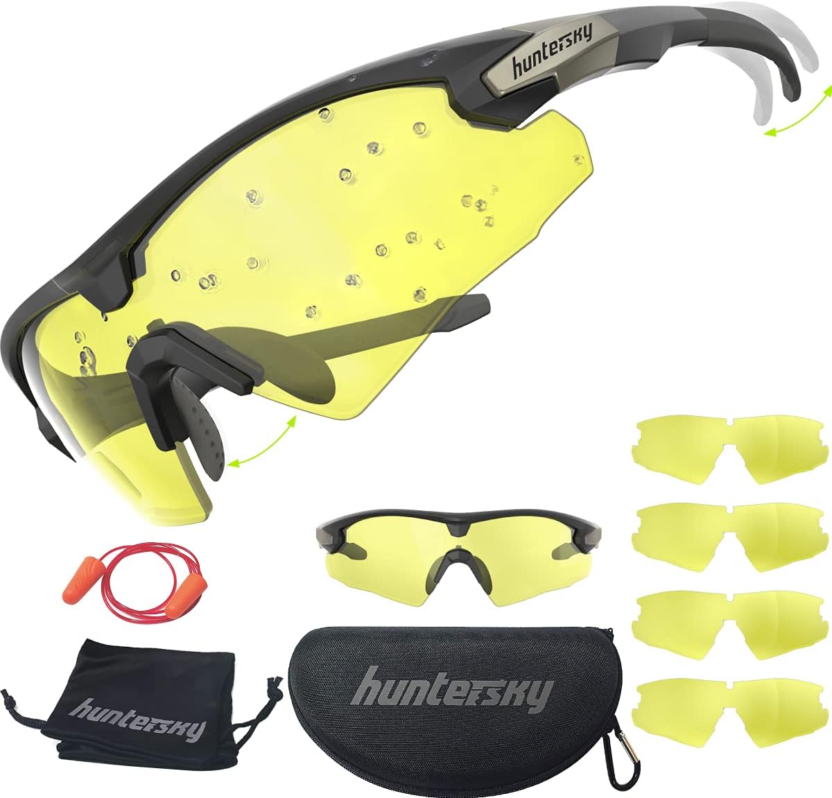 Tactical Shooting Glasses Ballistic Impact Protection Pack of 2 H608