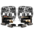 Front and Rear Brake Pad and Rotor Kit with Calipers A455002